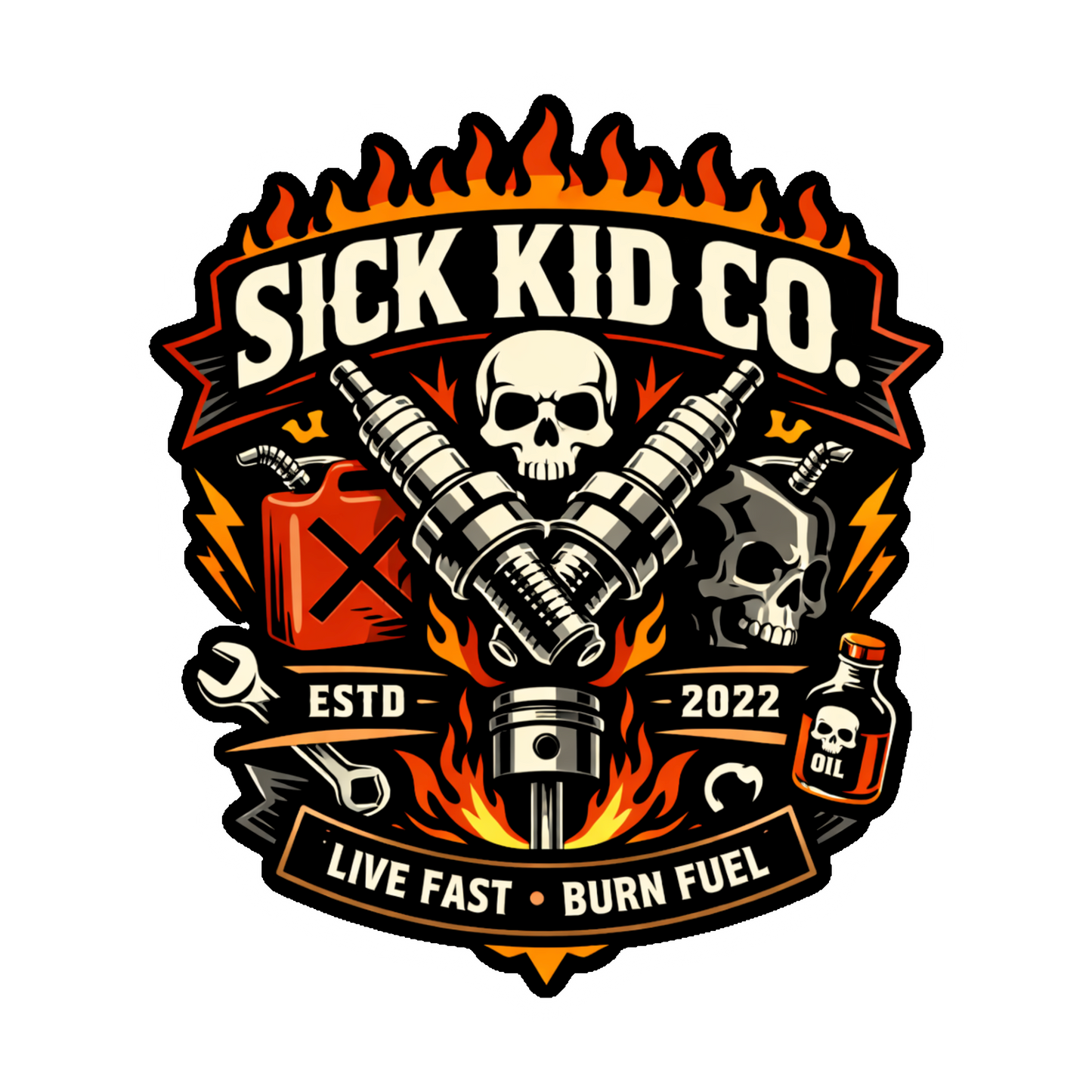 Live Fast Burn Fuel 3” Sticker