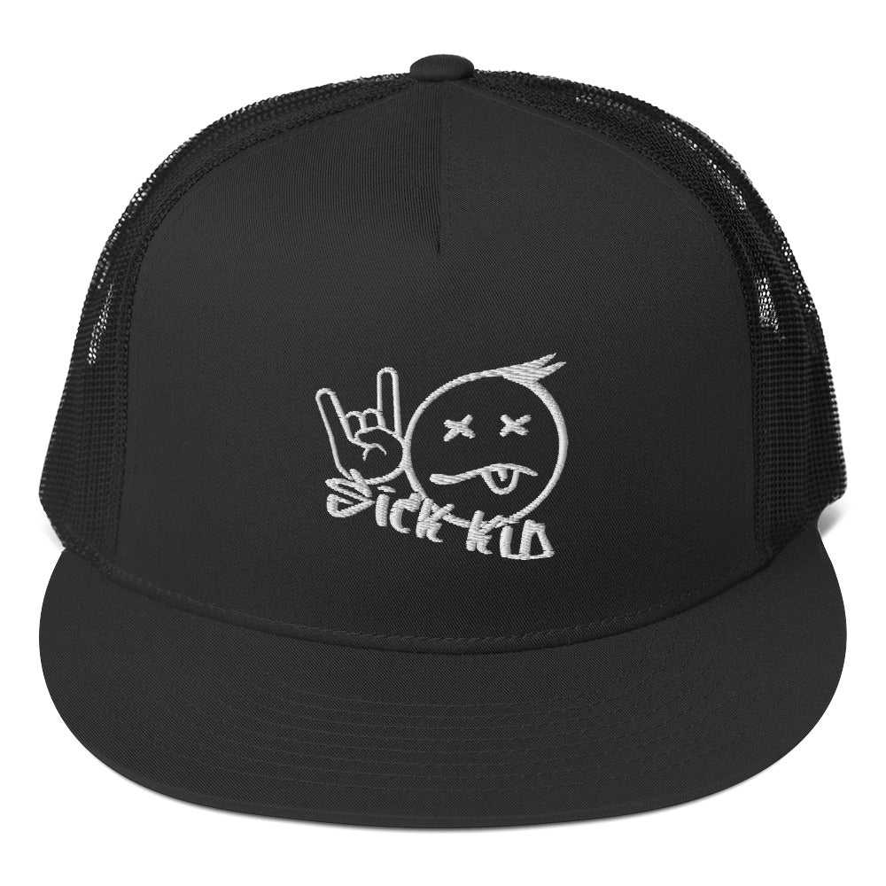 Sick Kid Flat Bill  Trucker Hat