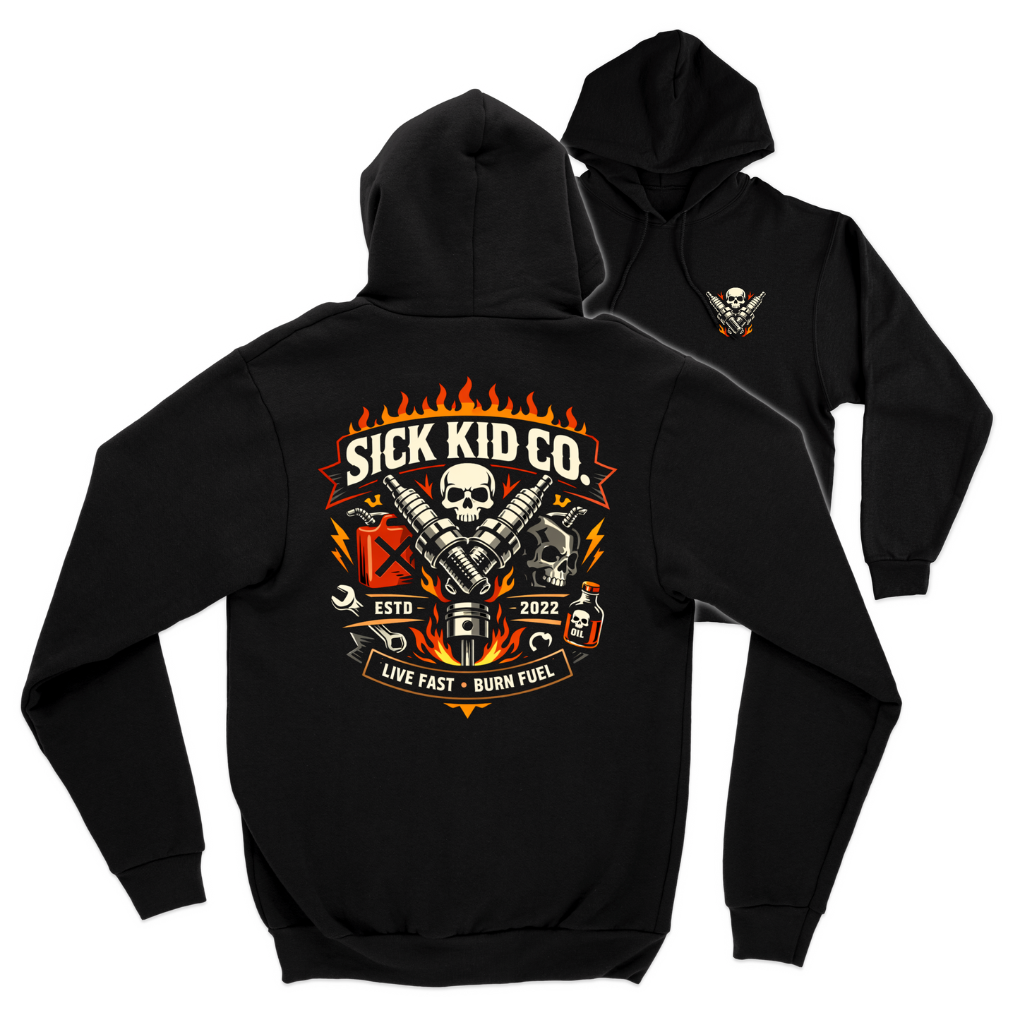Live Fast Burn Fuel Hoodie