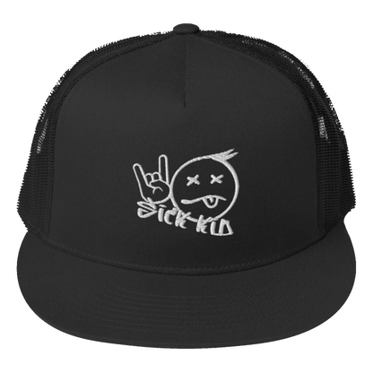 Sick Kid Flat Bill  Trucker Hat