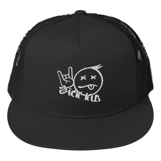 Sick Kid Flat Bill  Trucker Hat